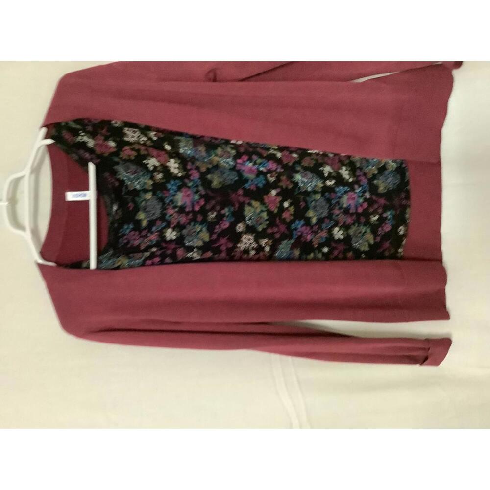 VIISHOW Women's Floral Top with Pink Cardigan